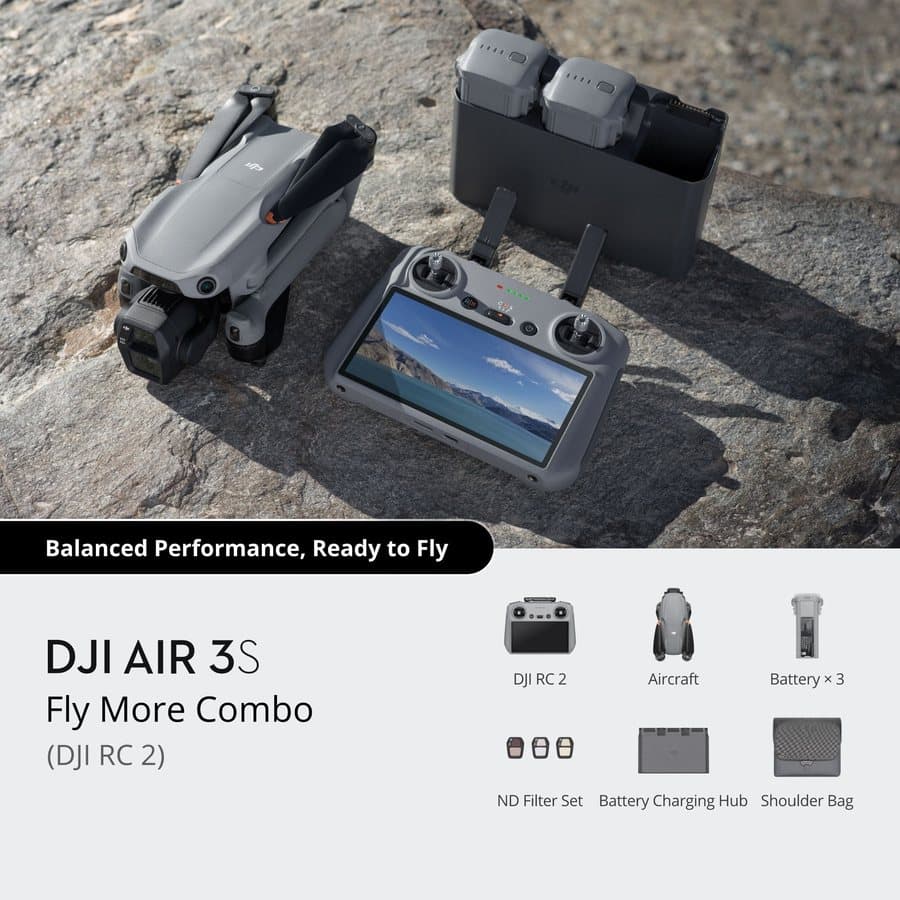 DJI Air 3S Fly More Combo med tilbehør
